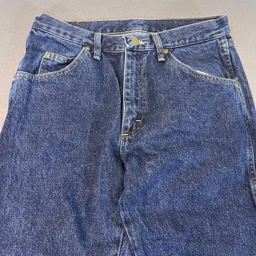 Wrangler Rugged Wear Jeans Mens 32x30 Dark‎ Blue 100% Cotton Denim Workwear Dad